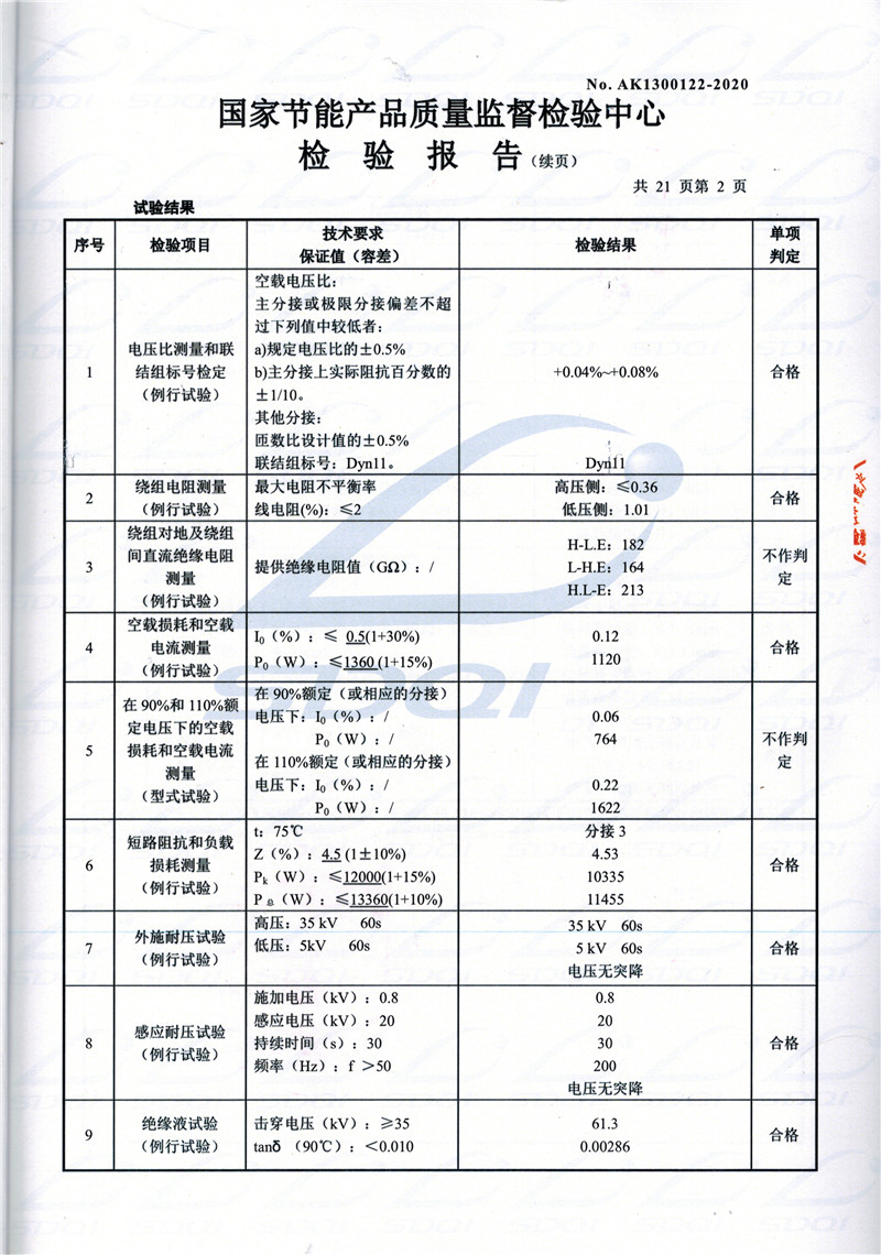 高低压试验报告-S11-1250磴口磴口磴口油浸式变压器-2.jpg
